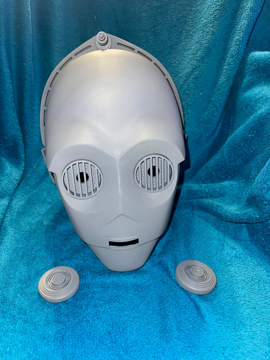 C3PO Helmet - Star Wars - 3D Printed DIY Wearable Helmet